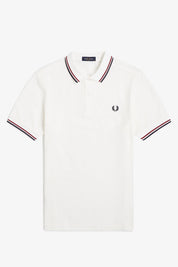 Fred Perry Mens Tipped Pique Short Sleeve Polo Shirt White Small
