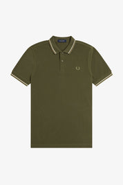 Fred Perry Mens Regular Fit Short Sleeve Polo Shirt Large Green Solid
