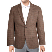 Lauren Ralph Lauren Classic Fit Stretch Sport Coat 46R Check Brown