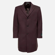 Lauren Ralph Lauren Mens Luther Classic Fit Overcoat Coat Burgundy Wine 48L