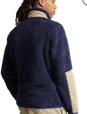 Polo Ralph Lauren Men's Fleece Patchwork Jacket Newport Navy Blue XL
