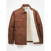 Marmot Men's Ridgefield Fleece-Lined Flannel Shirt Jacket XL Brown Pinecone