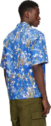 Marni Mens Regular fit Button-Up Shirt EU 52 US 42 Blue Floral