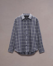 Rag & Bone Mens Long Sleeve Button-Up Shirt XL Grey Check