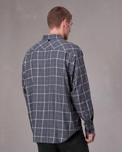 Rag & Bone Mens Long Sleeve Button-Up Shirt XL Grey Check