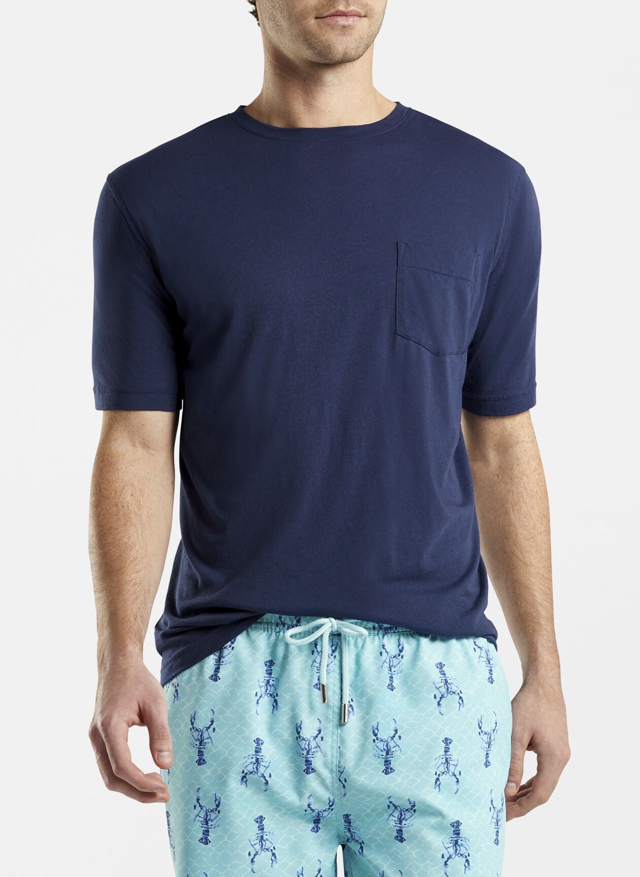 Peter Millar Mens Regular fit Short Sleeve T-Shirt Shirt Medium Blue