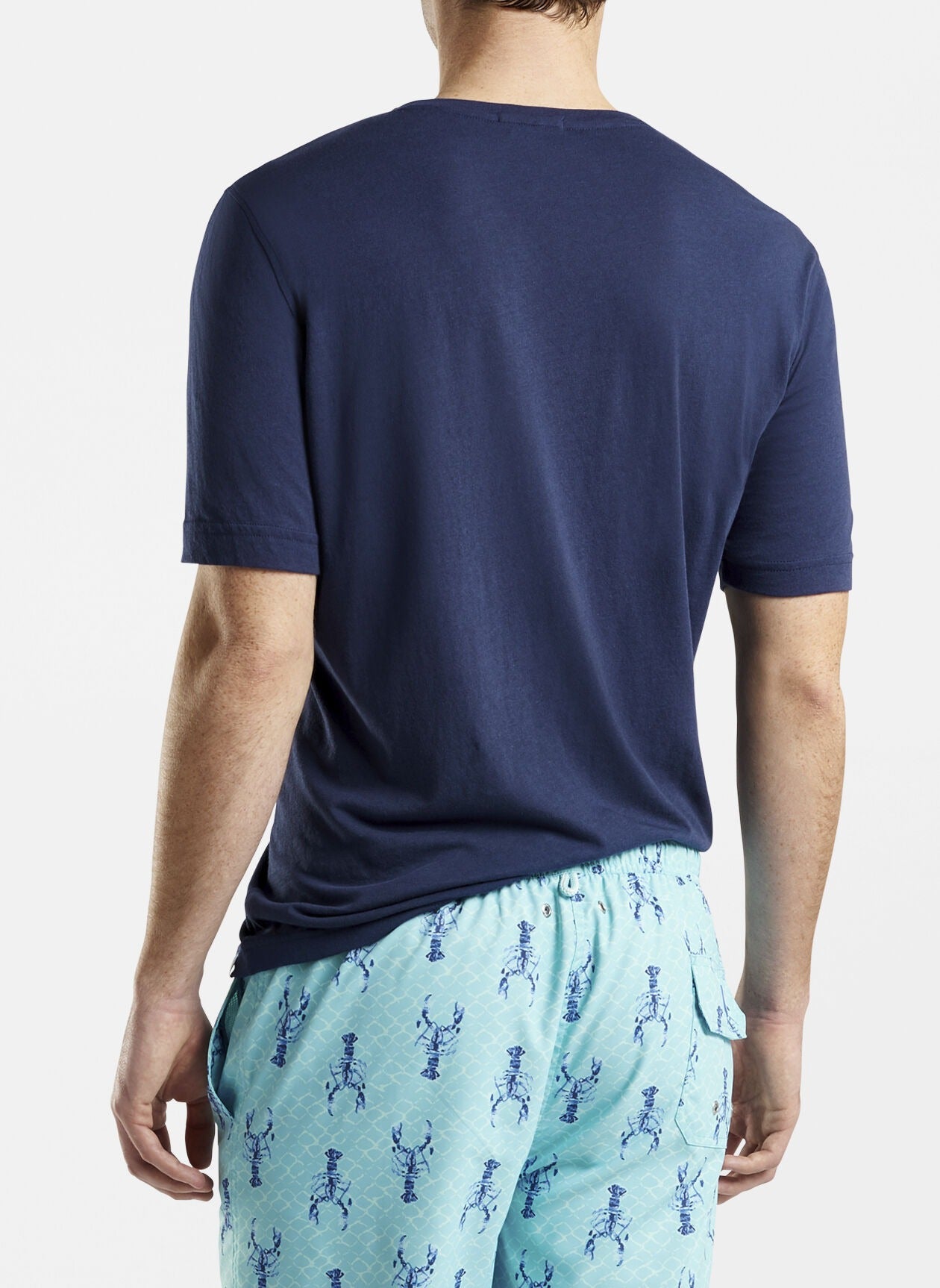 Peter Millar Mens Regular fit Short Sleeve T-Shirt Shirt Small Blue Stretch