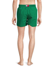 Tommy Hilfiger Mens Long Drawstring 7 Swim Trunks Medium Green Swimsuit