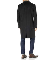 London Fog Men Signature Wool-Blend Overcoat Coat 42 R Black