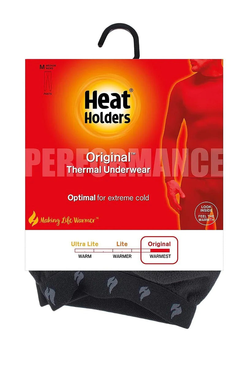 Heat Holders Mens Original Thermal Base Layer Pants Black Medium