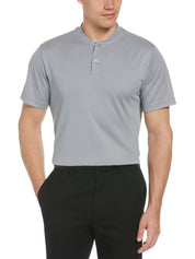PGA TOUR Mens Regular fit Short Sleeve Polo Shirt Small Grey Solid Stretch