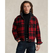 Polo Ralph Lauren Men's Reversible Denim Flannel Trucker Jacket Medium Black