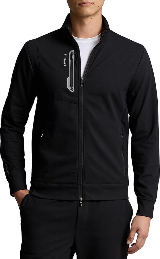Polo Ralph Lauren Mens Full Zip Warp Track Jacket Sweater Black XXL