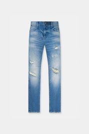RTA Mens Clayton Skinny Fit Blue Jeans 32 x 32 Distressed