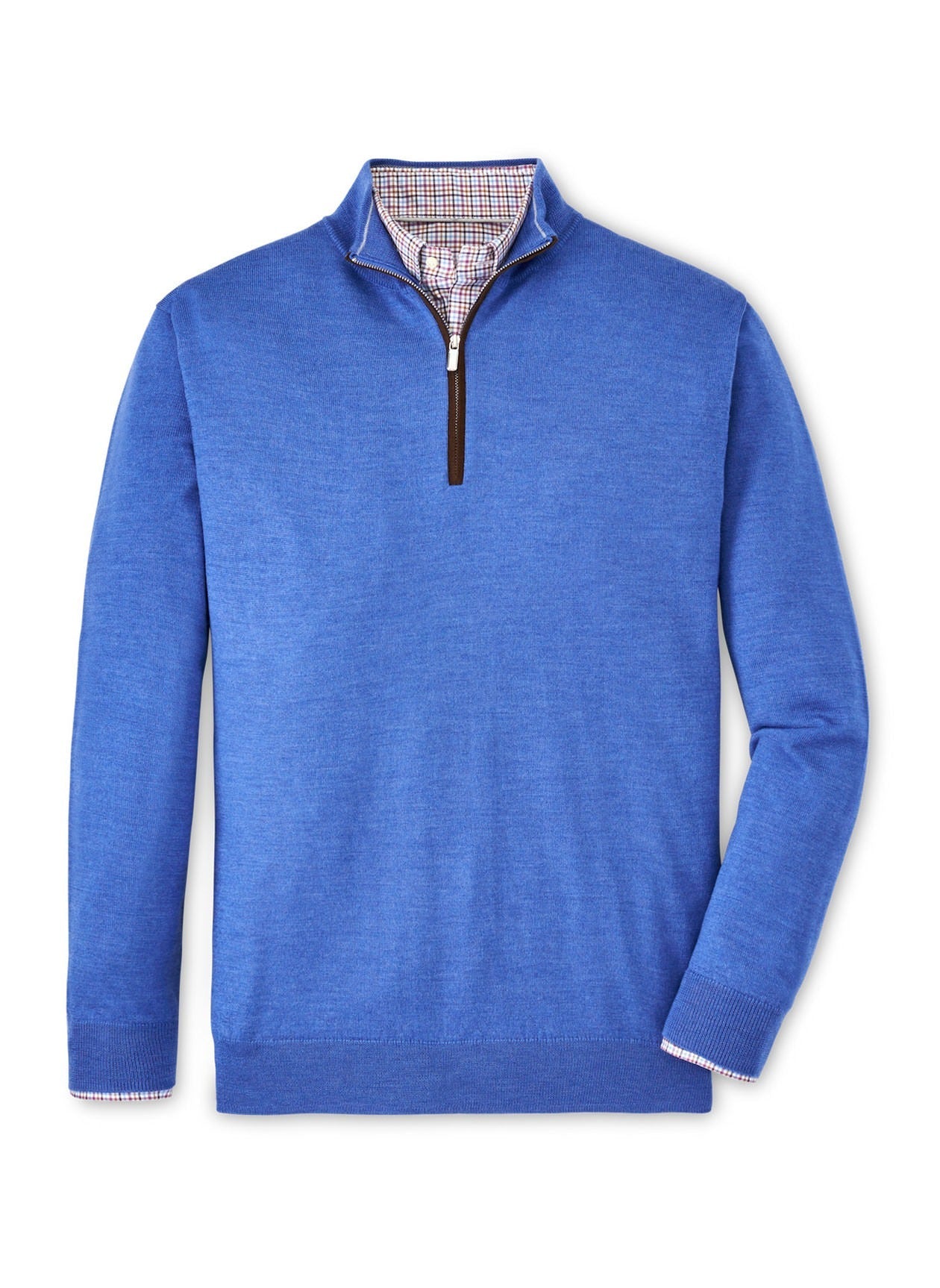 Peter Millar Crown Autumn Crest Quarter Zip Sweater XXL Cape Blue Wool Blend
