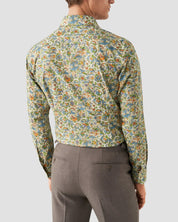 Eton Mens Slim fit Long Sleeve Button-Up Shirt 15.5 / 39 Green Floral