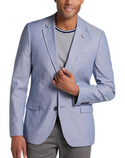 Nautica Mens Modern fit Sport Coat Blazer 36 R Blue Solid