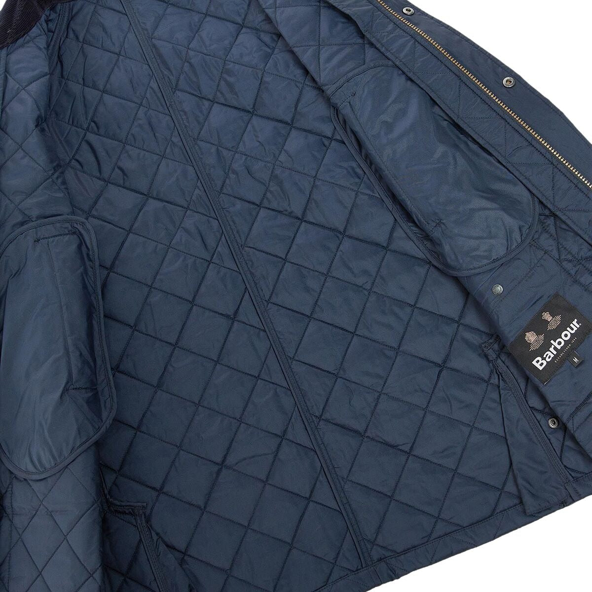 Barbour Mens Ashby Quilted Coat Medium Navy Blue