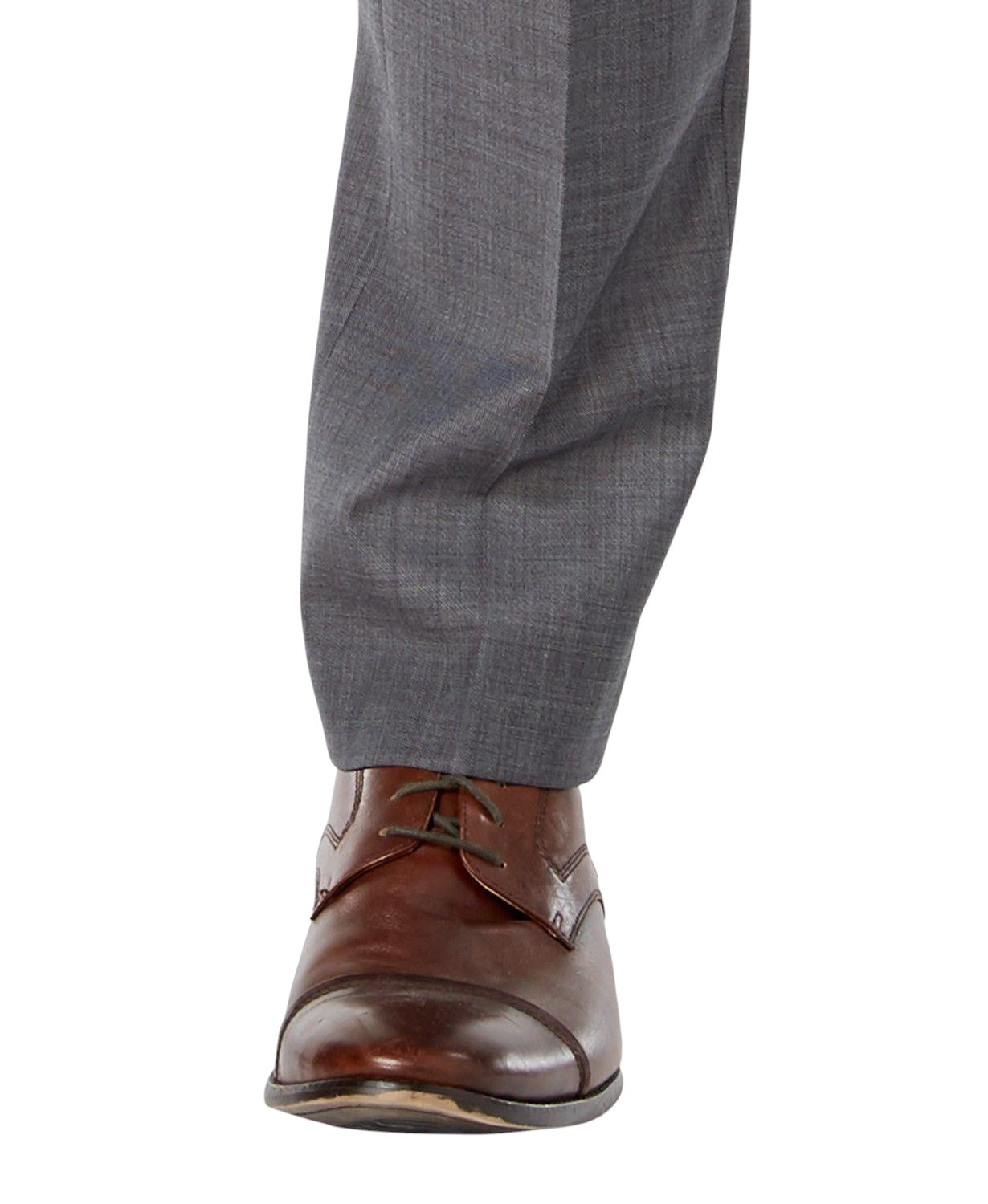 Calvin Klein Mens Slim fit Dress Pants 31 / 32 Grey Solid Wool