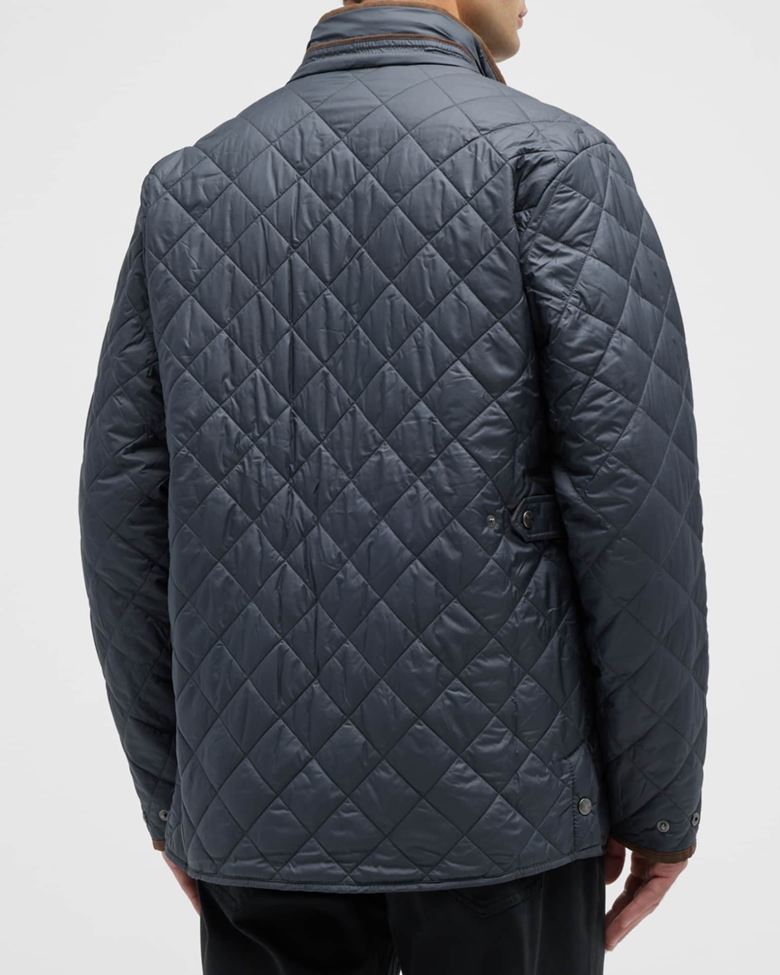 Peter Millar Mens Regular fit Quilted Coat Small Navy Blue Solid