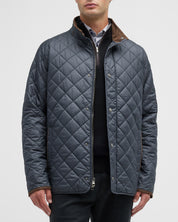 Peter Millar Mens Regular fit Quilted Coat Small Navy Blue Solid
