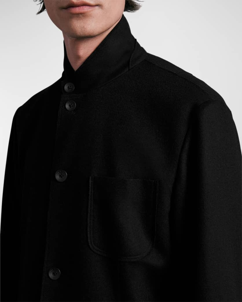 Rag & Bone Men's Prospect Knit Blazer Coat Size Medium Black Wool