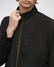 John Varvatos Men's William Full-Zip Flight Jacket EU 48 US 38 Black