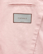 Canali Men's Linen Two-Button Blazer Sport Coat EU56 US 46R Pink