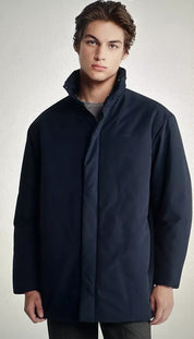Calvin Klein Mens Cotton Nylon Blend Parka Coat Medium Navy Blue