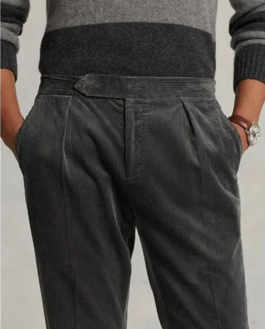 Polo Ralph Lauren Mens Corduroy Trousers Grey battleship Chino Pants 36 x 34