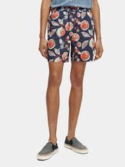 Scotch & Soda Printed Swim Shorts Trunks Size XL Navy Blue