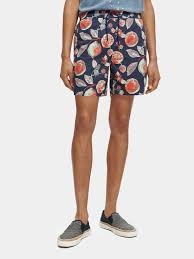 Scotch & Soda Printed Swim Shorts Trunks Size XL Navy Blue