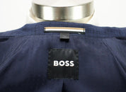 Hugo Boss Mens H-huge Plaid Slim Fit Suit Jacket 40R Navy Blue