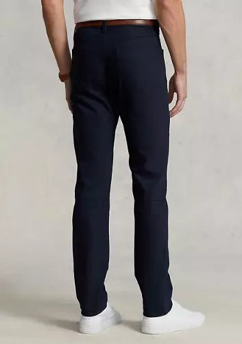Polo Ralph Lauren Mens Slim Stretch Dobby Pants Navy Blue 34 x 32 Performance