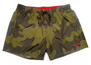 HUGO BOSS Men's Bail 5" Camo-Print Swim Shorts XL Green