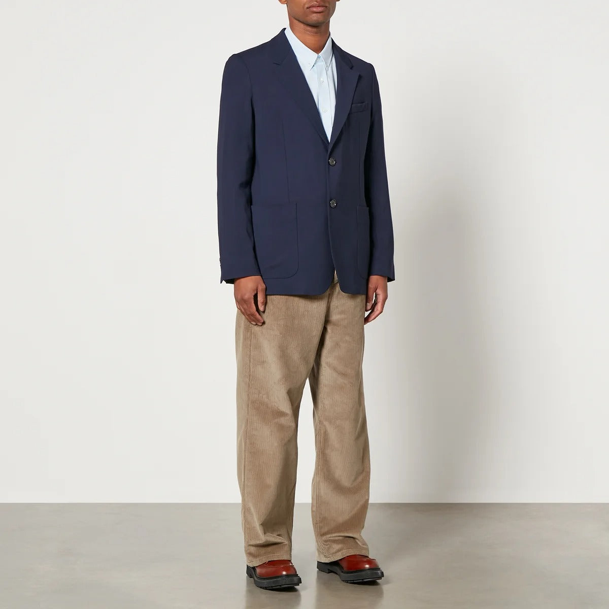 Ami Mens Regular Fit Italian Two Button Blazer Sport Coat EU 48 US 38R Navy Blue