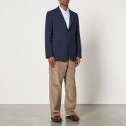 Ami Mens Regular Fit Italian Two Button Blazer Sport Coat EU 48 US 38R Navy Blue
