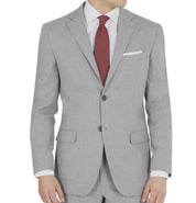 Dkny Mens Modern fit Suit Jacket Blazer 42 R Light Grey Solid Stretch