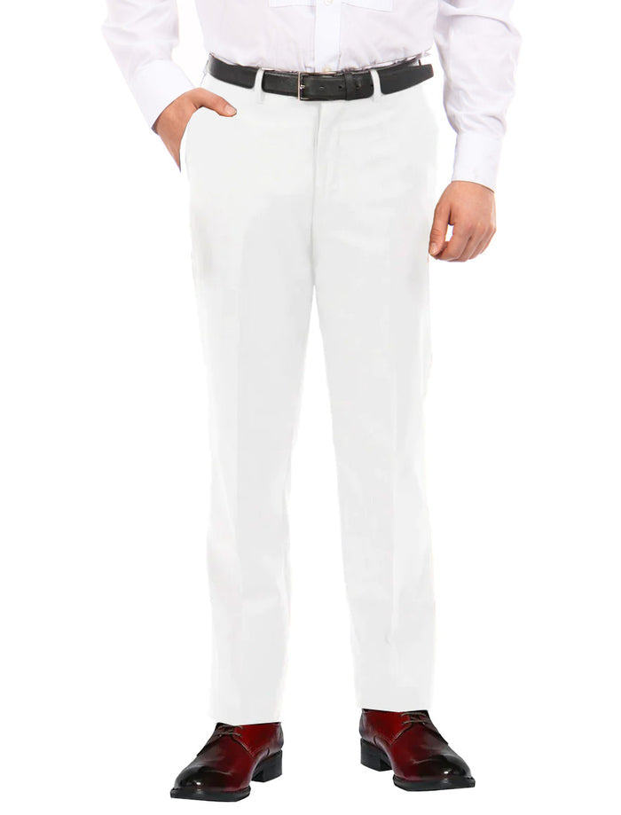 Haggar Mens Classic fit Dress Pants 36 / 29 White Solid Stretch