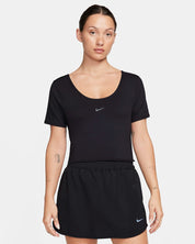 Nike Womens Regular fit Short Sleeve T-Shirt Shirt Large Black Solid Quick Dry