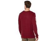 The North Face TNF Sleeve Hit Long-Sleeve T Shirt for Men Maroon 2XL