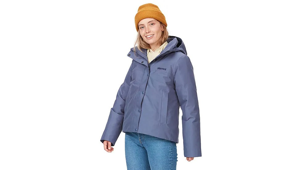 Marmot Women's Chelsea Down Short Coat Large Blue