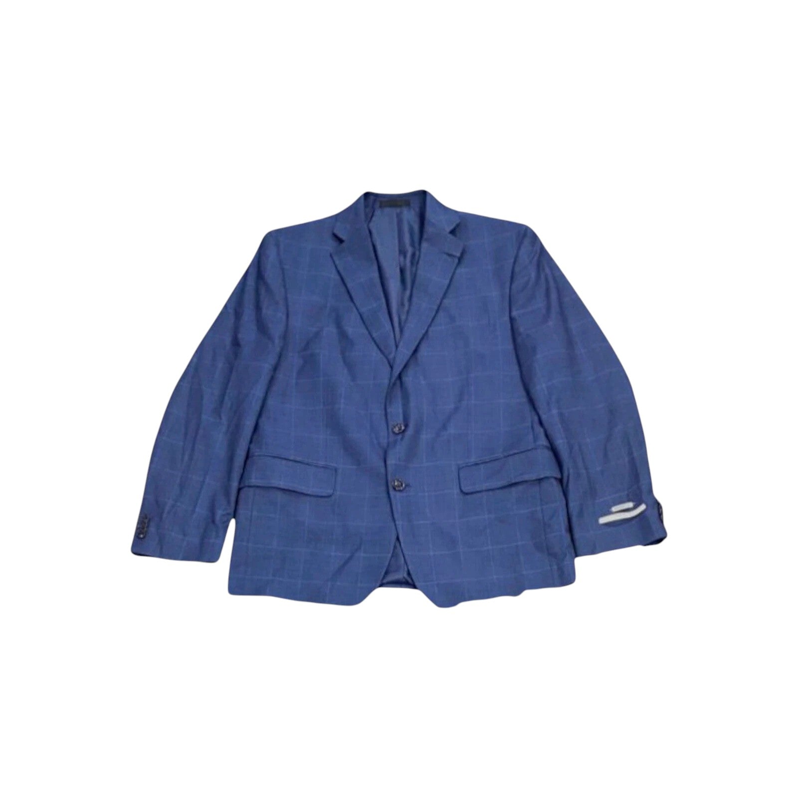 Perry Ellis Portfolio Mens Modern fit Suit Jacket Blazer 42 S Blue Windowpane