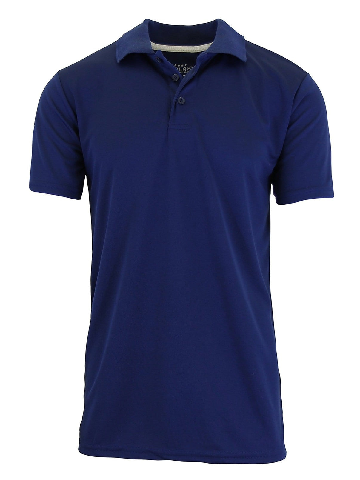 Galaxy by Harvic Men's Tagless Dry Fit Moisture Wicking Polo Shirt Blue Large