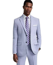 Dkny Mens Modern fit Suit Jacket Blazer 42 R Light Blue Solid Stretch