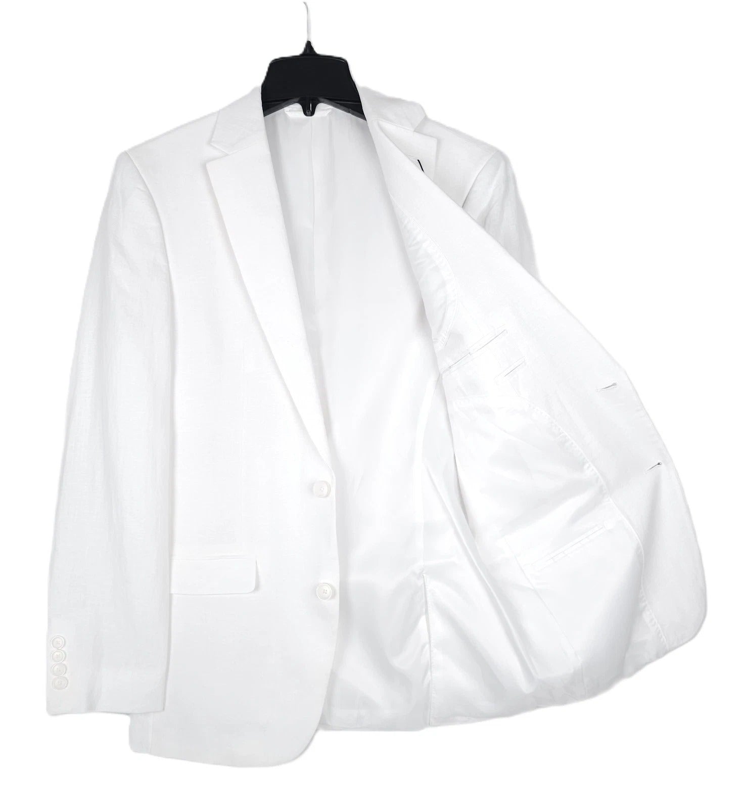 Bar Iii Mens Slim fit Summer Linen Sport Coat Blazer 40 R White Suit Jacket