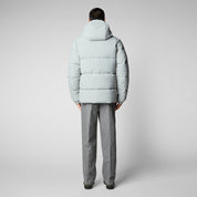 Save the Duck Mens Alter Hooded Quilted Parka Frost Grey 2XL