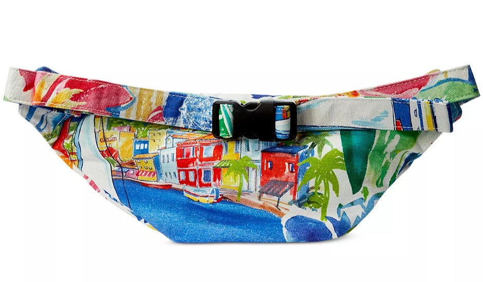 POLO Ralph Lauren Sailing Fanny Pack Canvas Waist Bag Pony Belt Bag