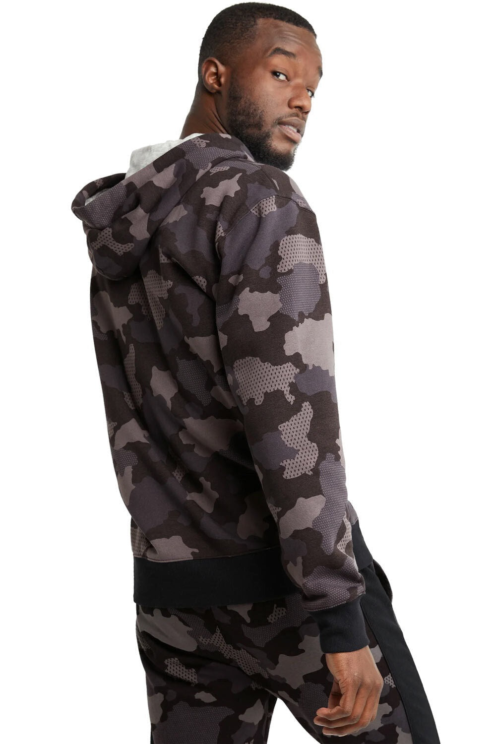 Champion Men's Urban Pursuits Camo Fleece Hoodie Sweatshirt Blue Medium