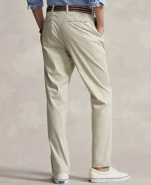 Polo Ralph Lauren Mens Tailored Fit Stretch Chino Pants 34 x 34 Light Beige